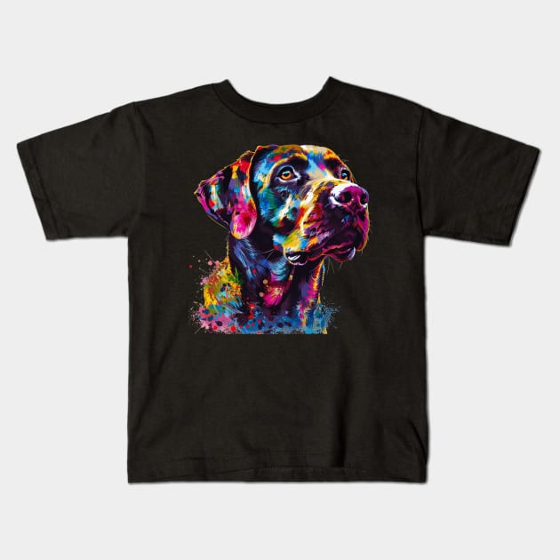 Labrador Retriever Colorfull Pop Art Design For Dog Onwer Kids T-Shirt by karishmamakeia